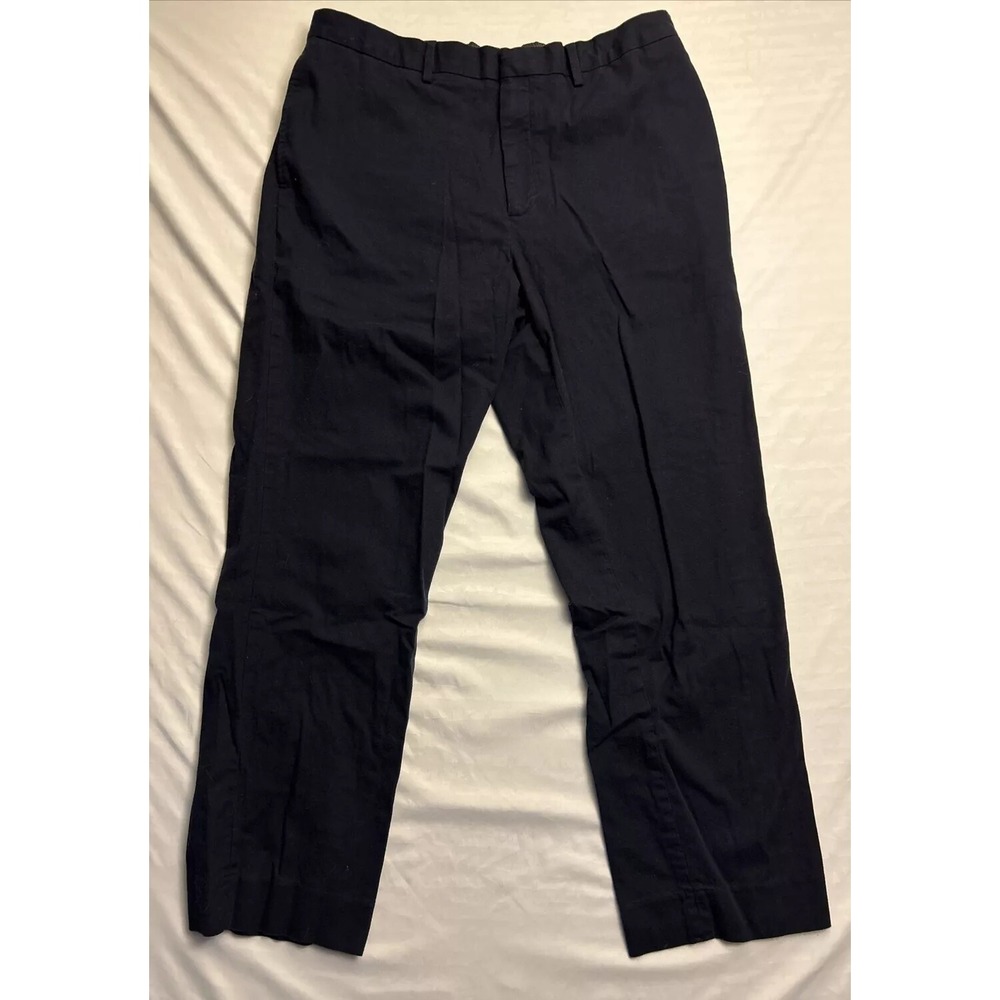 Banana Republic Aiden Fit Pants Men's 36x30* Dark Navy Cotton Chino Dress Flat